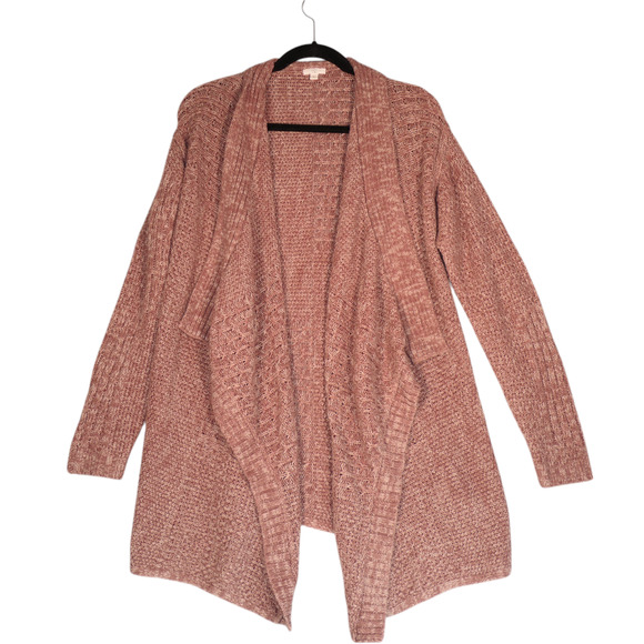 BP Cardigan Sweater Womens Large Pink Gorgeous Knit Work Soft Girl Boho - Picture 1 of 12